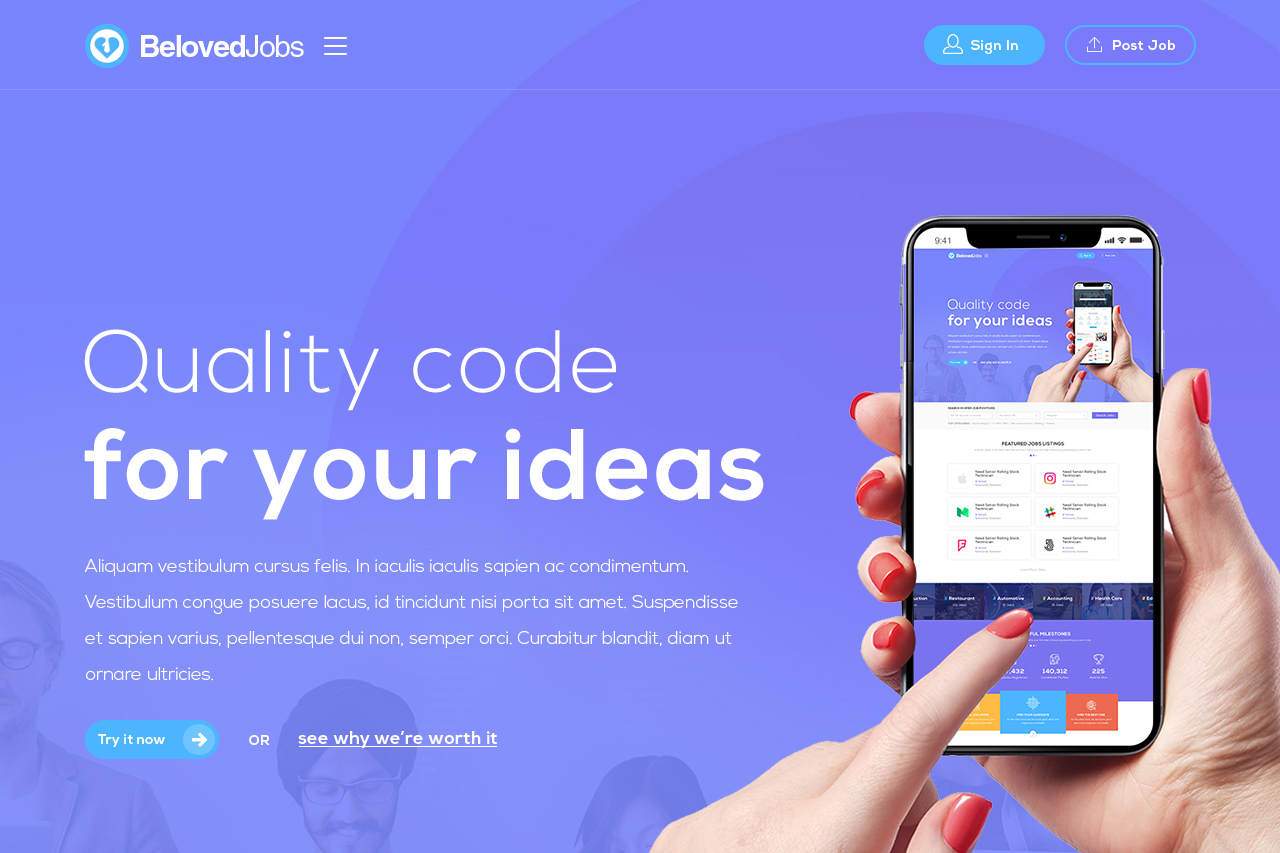 Beloved Jobs Homepage