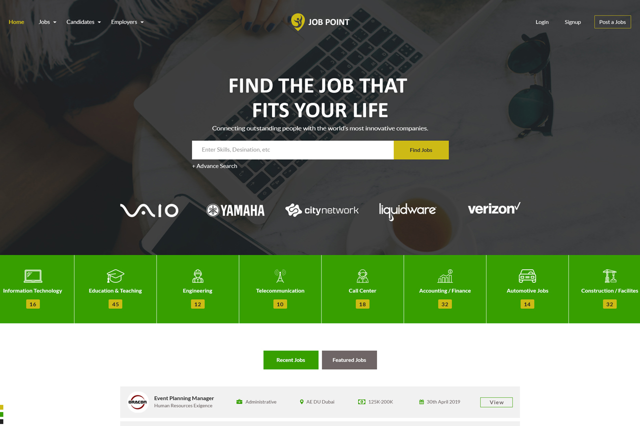 Job Point Homepage