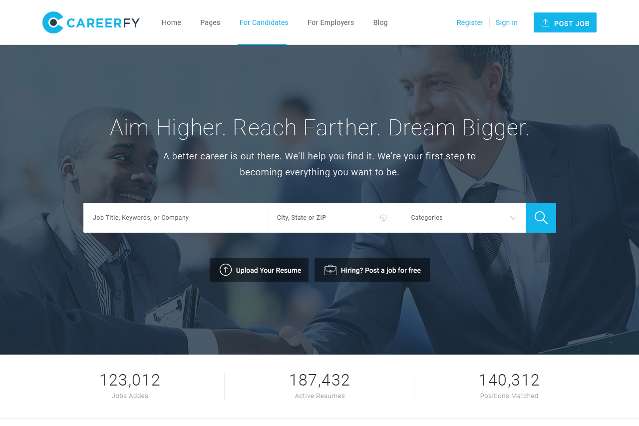 Careerfy Job Board Theme Design
